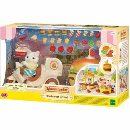 Аксесоари за Къща на Кукли Sylvanian Families Puesto de hamburguesas - Papa Latte Cat y Scooter 30 Части