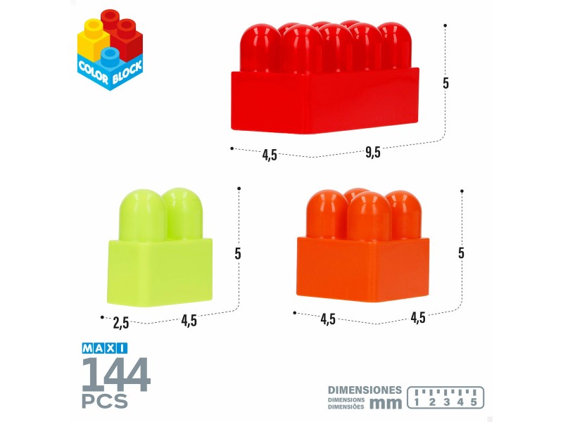 Строителни Блокове Color Block 144 Части NaN –  BB Изграждане на игри