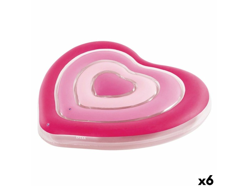 Надуваем матрак Intex Сърце 135 x 155 x 25 cm Розов (6 броя) NaN –  BB Килимчета и надуваеми играчки