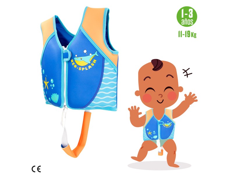 Спасителна жилетка AquaSport 30 x 31 x 10 cm Син (4 броя) NaN –  BB Флотационни системи за деца