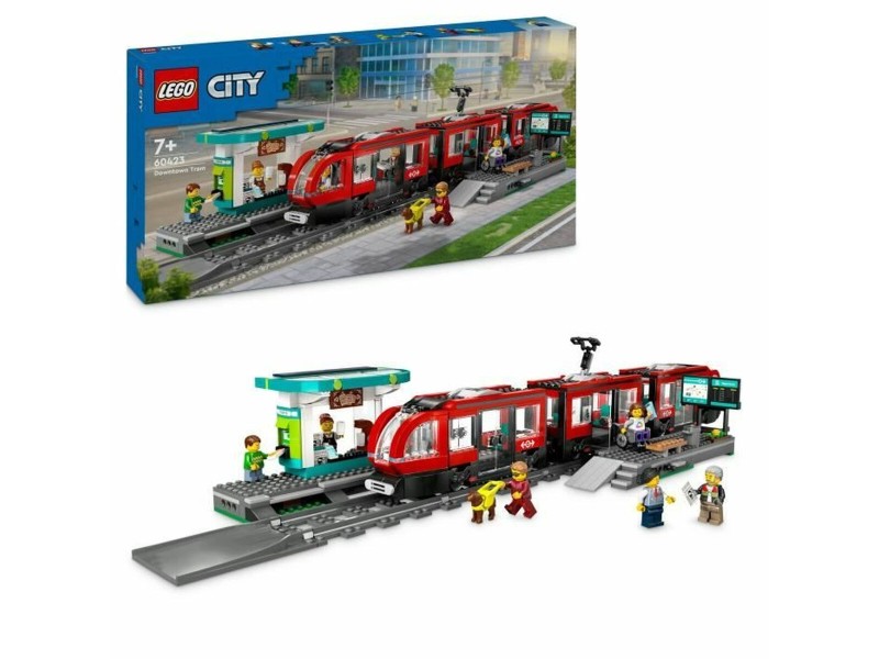 Строителна Игра Lego 60423 Downtown Tram and Station Многоцветен NaN –  BB Изграждане на игри