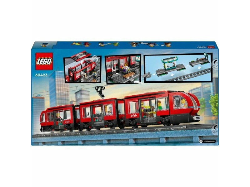 Строителна Игра Lego 60423 Downtown Tram and Station Многоцветен NaN –  BB Изграждане на игри