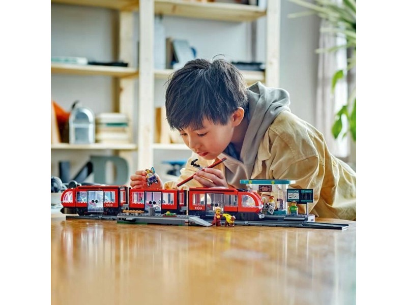 Строителна Игра Lego 60423 Downtown Tram and Station Многоцветен NaN –  BB Изграждане на игри