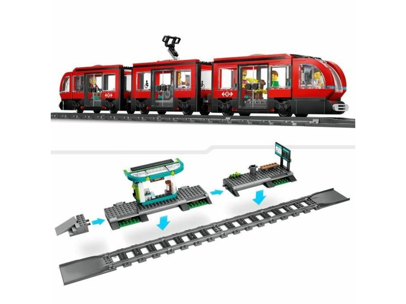 Строителна Игра Lego 60423 Downtown Tram and Station Многоцветен NaN –  BB Изграждане на игри