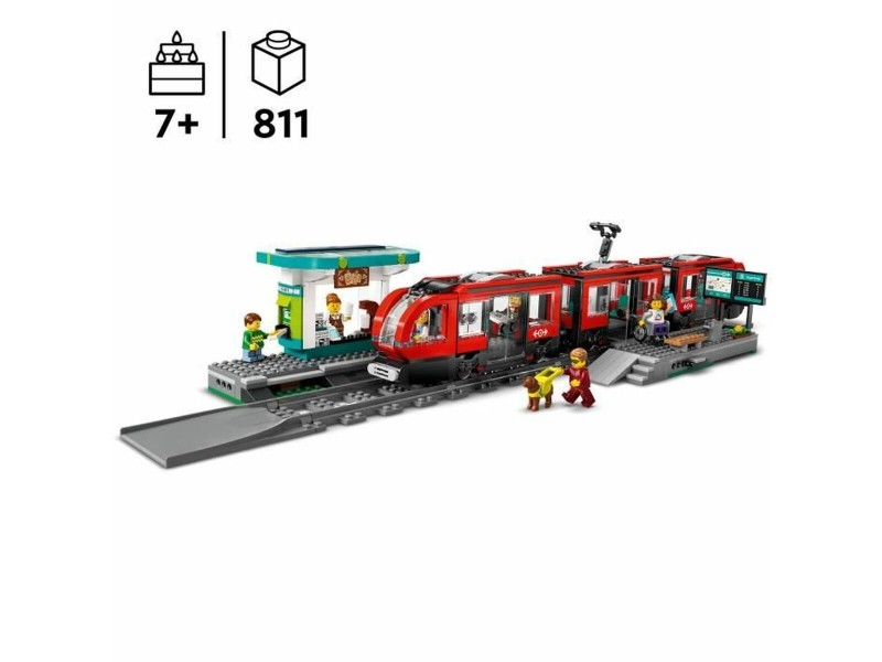 Строителна Игра Lego 60423 Downtown Tram and Station Многоцветен NaN –  BB Изграждане на игри