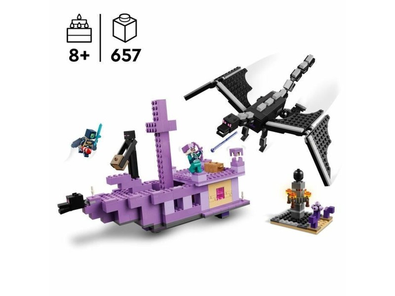 Строителна Игра Lego Ender Dragon & Ship Многоцветен NaN –  BB Изграждане на игри