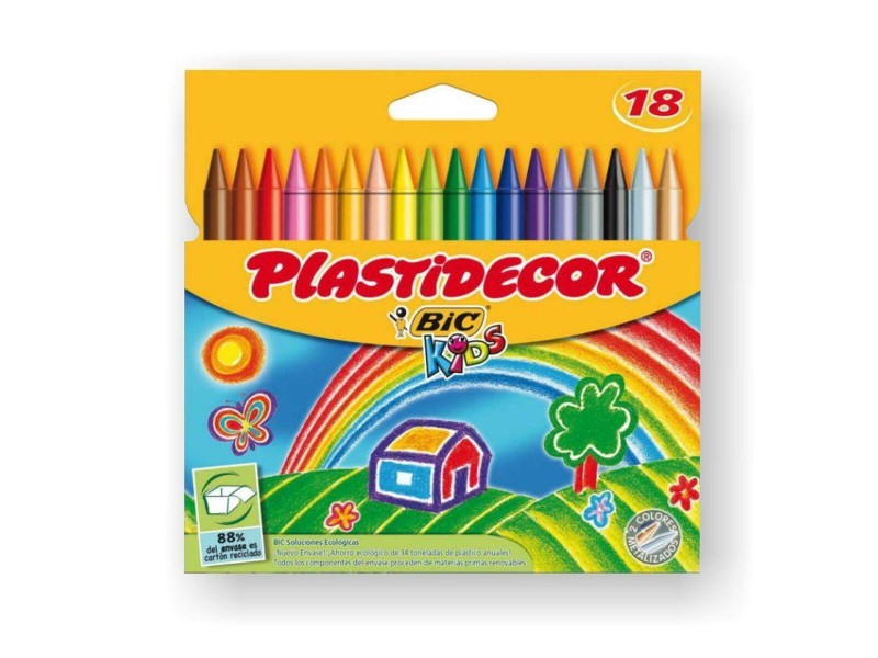 Цветни моливи Plastidecor Многоцветен (12 броя) NaN –  BB Восъци