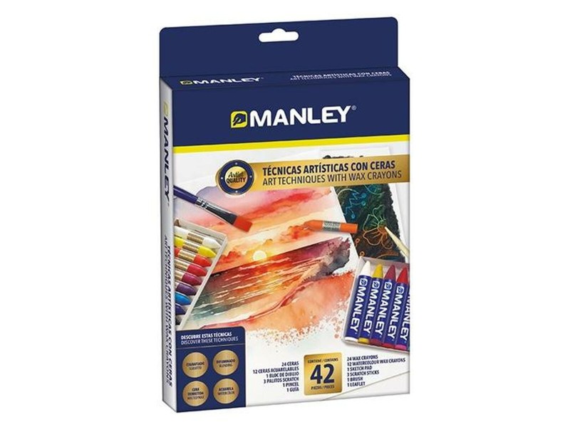 Комплект бои Manley Многоцветен Цветни моливи (6 броя) NaN –  BB Восъци