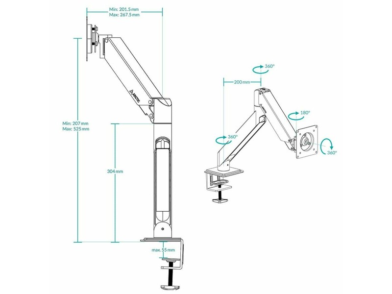 Поставка за монитор Arctic AEMNT00062A 43 NaN –  BB Стойки и подпори