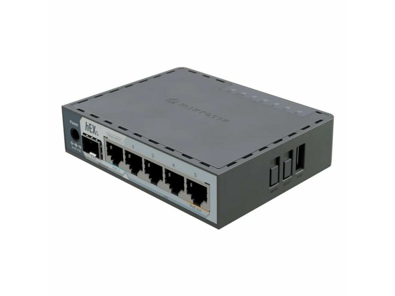 Рутер Mikrotik E60IUGS Черен USB RJ45 Ethernet LAN PoE x 1 USB 3.2 USB x 1 NaN –  BB Рутери