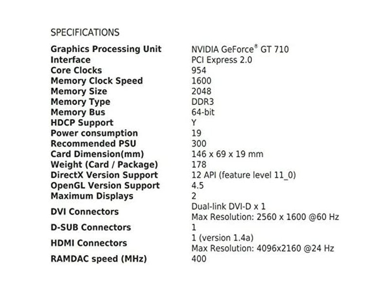 Графична карта MSI NVIDIA GeForce GT 710 GDDR3 NaN –  BB Графични карти