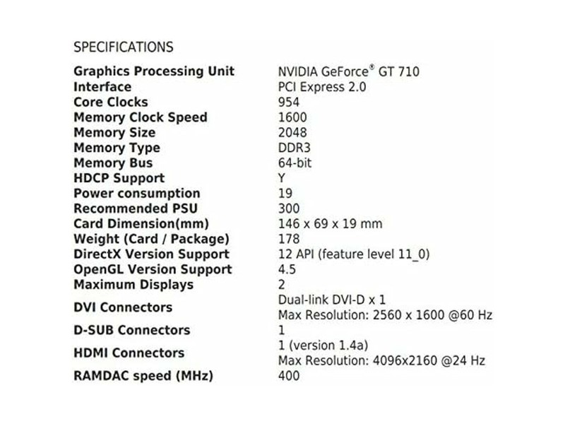 Графична карта MSI NVIDIA GeForce GT 710 GDDR3 NaN –  BB Графични карти