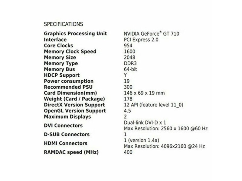 Графична карта MSI NVIDIA GeForce GT 710 GDDR3 NaN –  BB Графични карти
