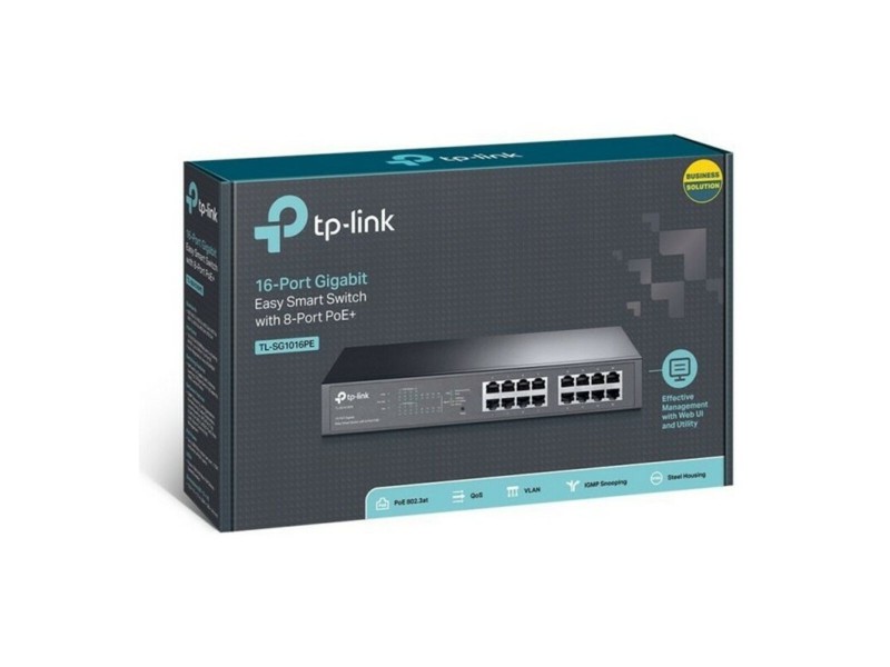Ключ за гардероб TP-Link TL-SG1016PE 16 x RJ45 NaN –  BB Мрежови комутатори
