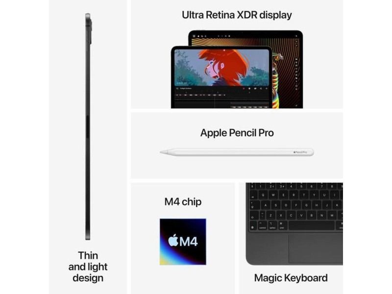 Таблет Apple iPad Pro 13 13 8 GB RAM 256 GB Стомана NaN –  BB Таблети