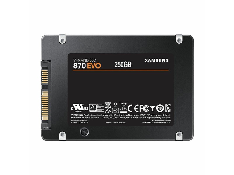 Твърд диск Samsung 870 EVO 250 GB SSD Черен NaN –  BB Твърди солидни твърди дискове