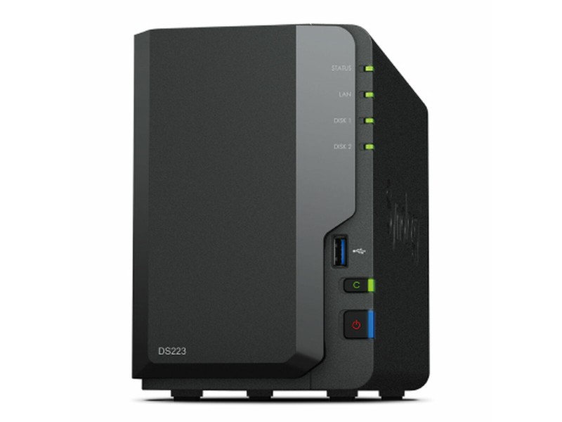 SATA 5.25 калъф за SATA 2.5 Synology DS223 Черен NaN –  BB Мрежово прикачено хранилище
