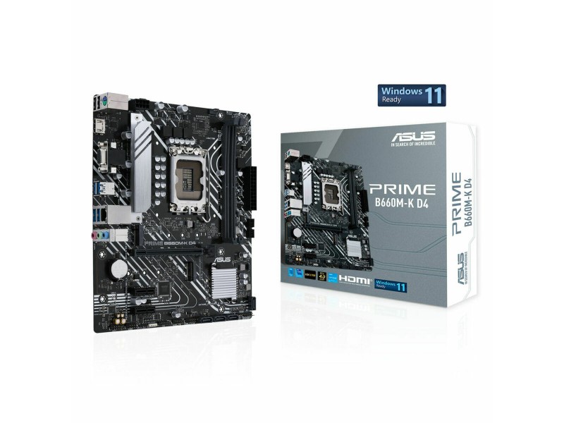 Дънна платка Asus PRIME B660M-K D4 INTEL B660 LGA 1700 NaN –  BB Дънни платки