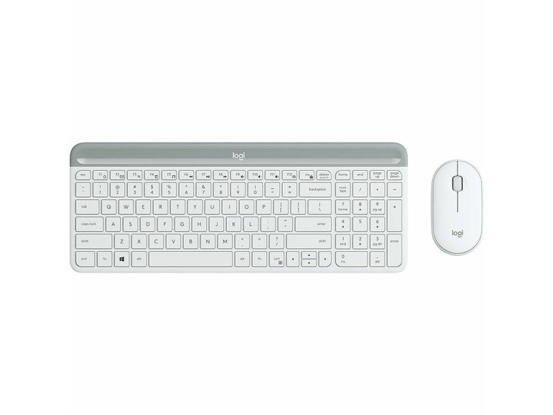 Клавиатура с мишка Logitech 920-009199 Бял испански Испанска Qwerty NaN –  BB Пакети клавиатура и мишка