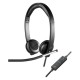 Слушалки с микрофон Logitech 981-000519 USB 2.0 Черен Сребрист NaN –