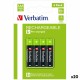 Зареждащи се батерии Verbatim 1,2 V AAA LR03 4 Части (20 броя) NaN –  BB Презареждащи се батерии