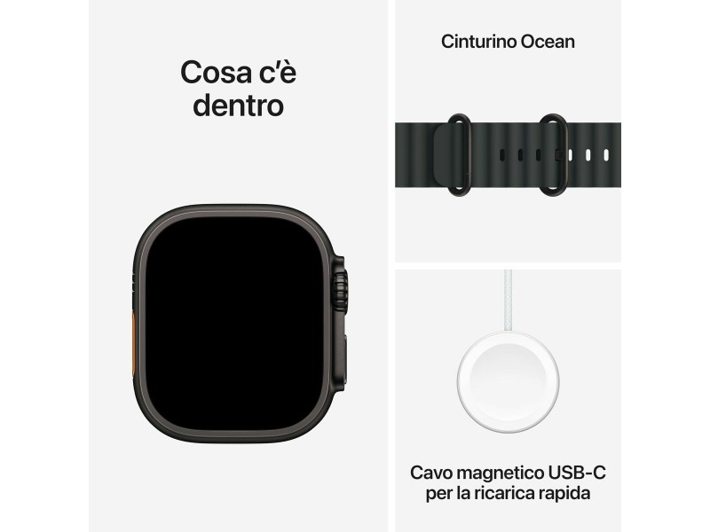 Смарт часовник Apple MF0J4QL/A Черен Light Blue 49 mm NaN –  BB Умни часовници