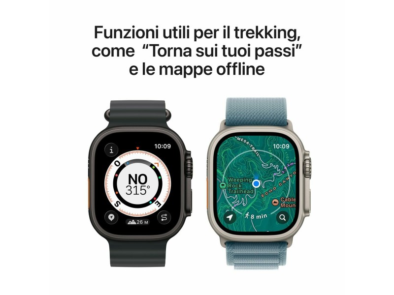 Смарт часовник Apple MF0J4QL/A Черен Light Blue 49 mm NaN –  BB Умни часовници