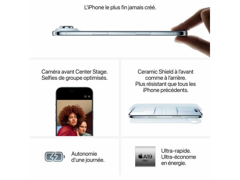 Смартфони Apple iPhone Air 6,5 A19 Pro 1 TB Бял NaN –