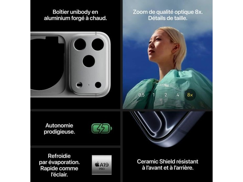 Смартфони Apple iPhone 17 Pro 6,3 A19 Pro 1 TB Син Тъмно синьо NaN –