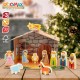 Рождествена Коледна Сцена Woomax Дървен Картон 22 x 16 x 12 cm 11 Части NaN –  BB Дърво
