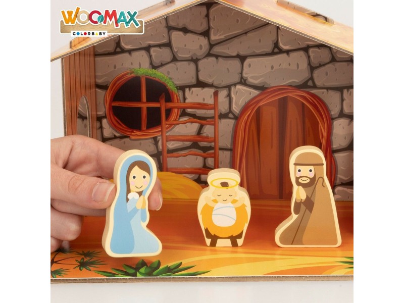 Рождествена Коледна Сцена Woomax Дървен Картон 22 x 16 x 12 cm 11 Части NaN –  BB Дърво