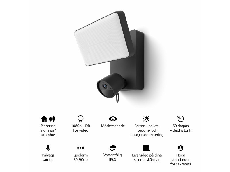 Симулирана камера за наблюдение Philips Hue Secure Flood Light NaN –  BB Камери куршуми