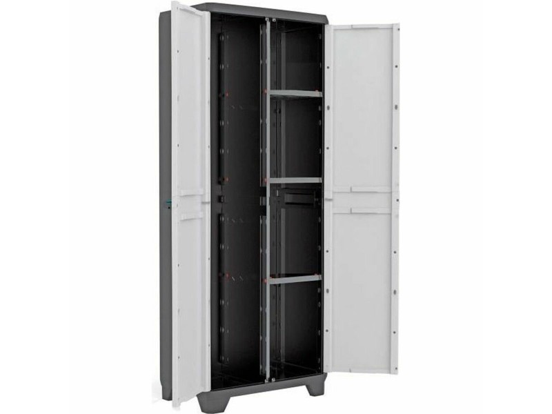 Лавица KIS 9726000 0616 02 Черен/Сив Смола Пластмаса 68 x 39 x 173 cm NaN –  BB Многофункционални стелажи
