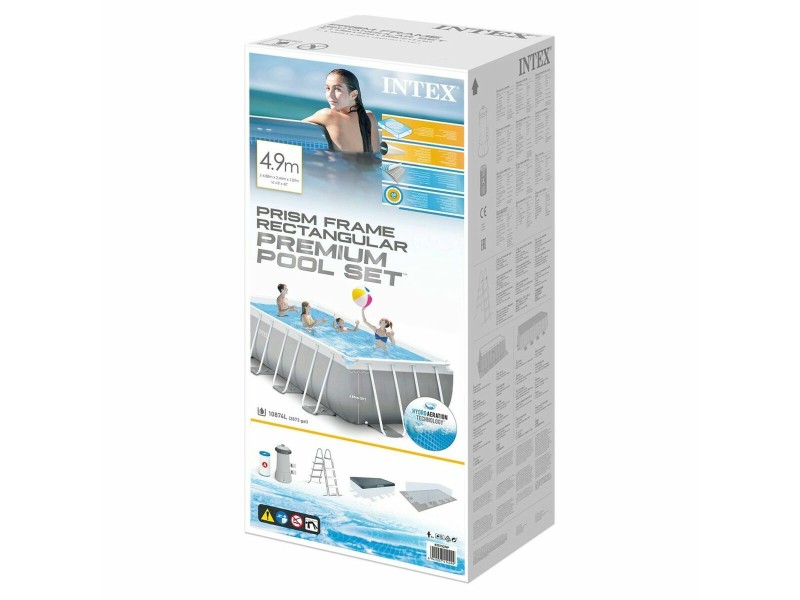 Басейн Подвижен Intex Prism Frame 488 x 244 x 107 cm 10.874 l Сив NaN –  BB Подвижни басейни