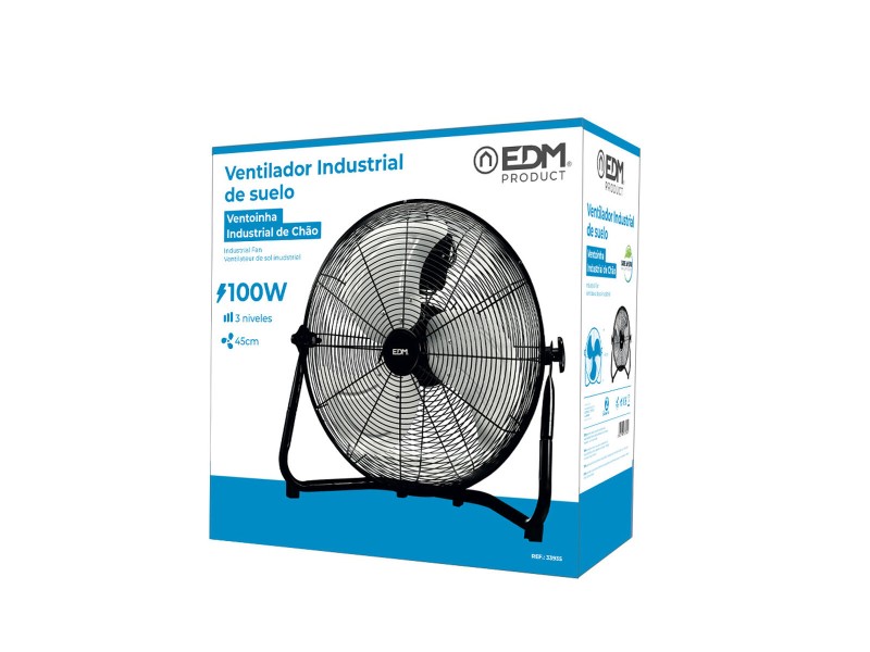 Вентилатор за по EDM 33935 Satin Hair 7 HD 780 Бял Сребрист 100 W 110 W индустриален (След ремонт A) NaN –  BB Настолни вентилатори