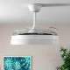 Вентилатор за Таван с LED Светлина и 4 Прибиращи се Перки InnovaGoods 80 W Ø49-104 cm Сребрист (След ремонт A) NaN от | techMAG.bg Вентилатор за Таван с LED Светлина и 4 Прибиращи се Перки InnovaGoods 80 W Ø49-104 cm Сребрист (След ремонт A) NaN – BB Таванни вентилатори