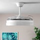 Вентилатор за Таван с LED Светлина и 4 Прибиращи се Перки InnovaGoods 80 W Ø49-104 cm Сребрист (След ремонт A) NaN от | techMAG.bg Вентилатор за Таван с LED Светлина и 4 Прибиращи се Перки InnovaGoods 80 W Ø49-104 cm Сребрист (След ремонт A) NaN – BB Таванни вентилатори