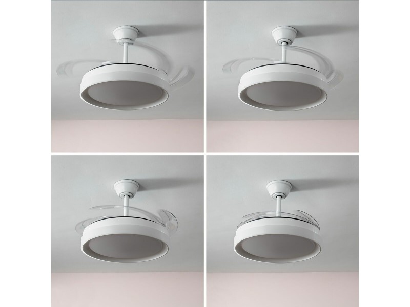 Вентилатор за Таван с LED Светлина и 4 Прибиращи се Перки InnovaGoods 80 W Ø49-104 cm Сребрист (След ремонт A) NaN от | techMAG.bg Вентилатор за Таван с LED Светлина и 4 Прибиращи се Перки InnovaGoods 80 W Ø49-104 cm Сребрист (След ремонт A) NaN – BB Таванни вентилатори