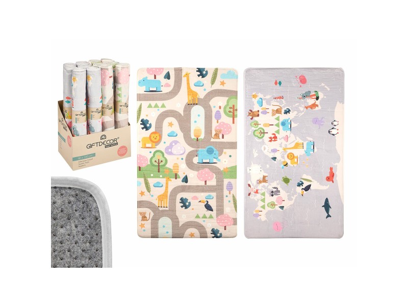 Килимче за Игра Gift Decor Животни 140 x 0,6 x 80 cm Многоцветен (12 броя) NaN –  BB Детски килими