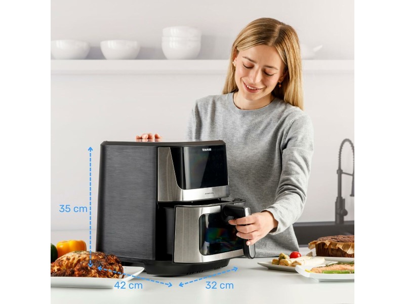 въздушен фритюрник Taurus AIR FRY 360XL Черен 2100 W 8 L NaN –  BB Фритюрници с въздух