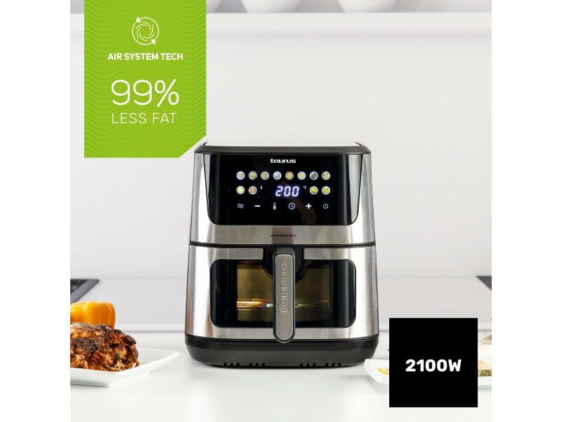 въздушен фритюрник Taurus AIR FRY 360XL Черен 2100 W 8 L NaN –  BB Фритюрници с въздух