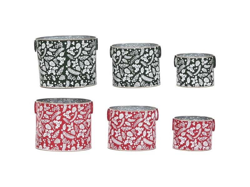 Комплект Коледни Декорации Home ESPRIT Червен Зелен Коледа 28,5 x 19,5 x 24 cm (3 Части) (2 броя) NaN –  BB Оригинална декорация