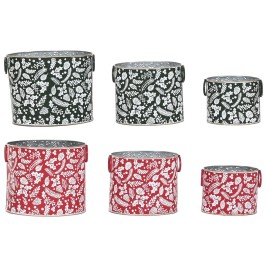Комплект Коледни Декорации Home ESPRIT Червен Зелен Коледа 28,5 x 19,5 x 24 cm (3 Части) (2 броя)