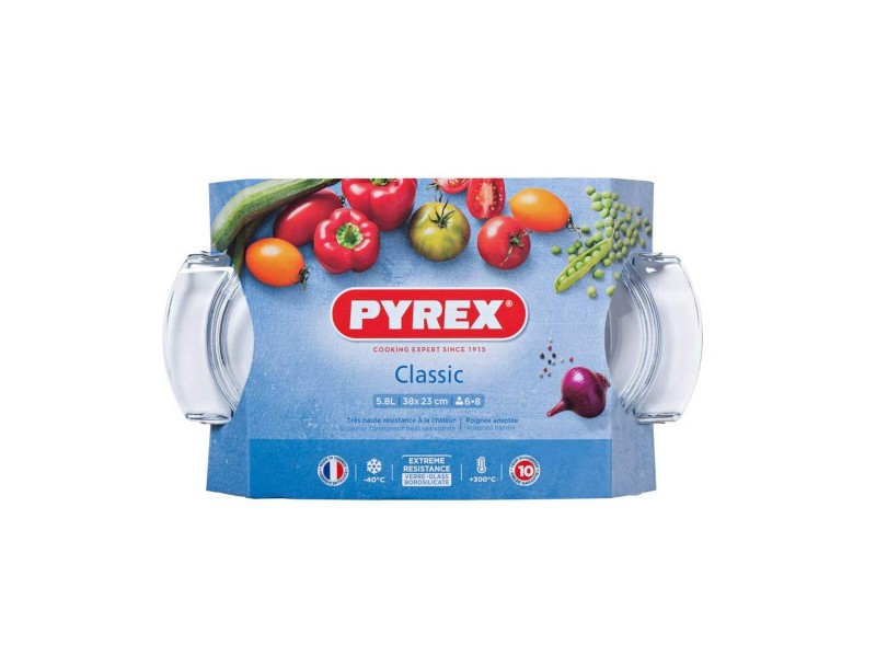 Ястие за печене Pyrex 1040712 Бял Прозрачен калено стъкло 6 L 4,5 g 4,5 L NaN –  BB Тави за печене