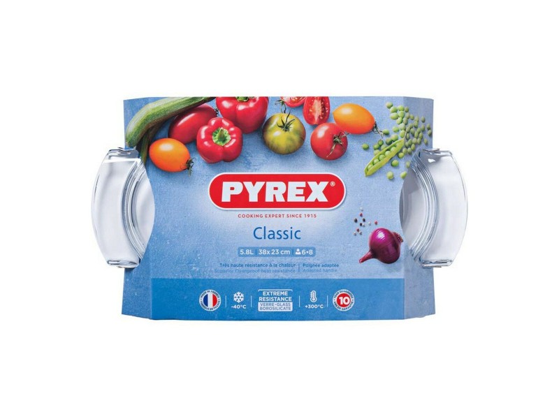 Ястие за печене Pyrex 1040712 Бял Прозрачен калено стъкло 6 L 4,5 g 4,5 L NaN –  BB Тави за печене