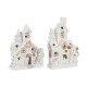Коледна Украса DKD Home Decor Къща Снежен Магнезиев (38 x 21 x 45 cm) (2 броя) NaN –  BB Оригинална декорация