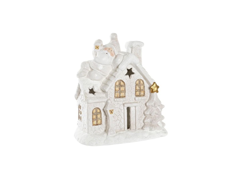 Коледна Украса DKD Home Decor Къща Снежен Магнезиев (38 x 21 x 45 cm) (2 броя) NaN –  BB Оригинална декорация