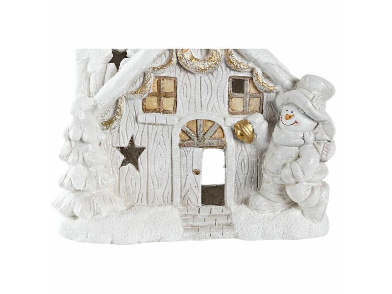 Коледна Украса DKD Home Decor Къща Снежен Магнезиев (38 x 21 x 45 cm) (2 броя) NaN –  BB Оригинална декорация
