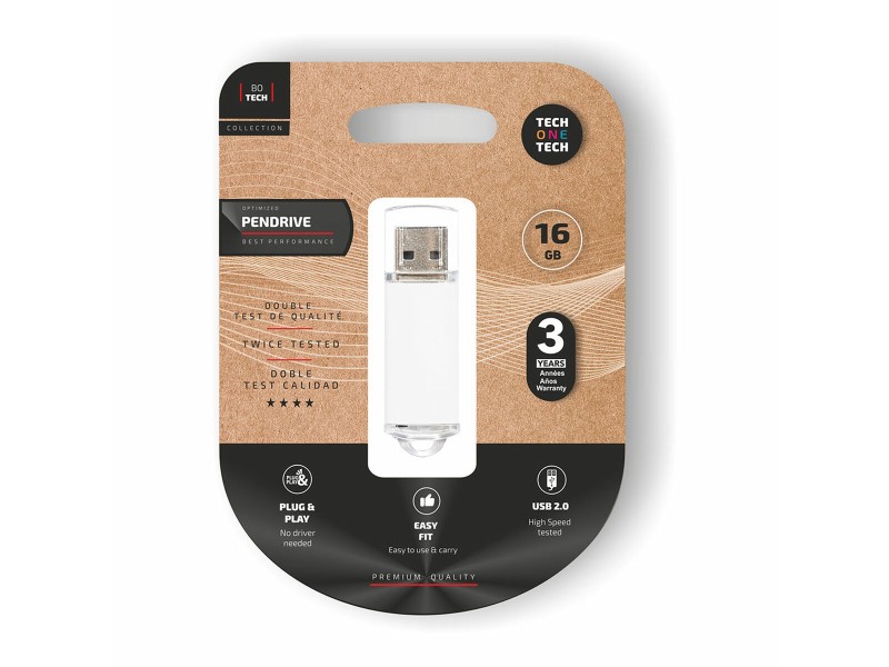 USB стик Tech One Tech Бял 16 GB NaN –