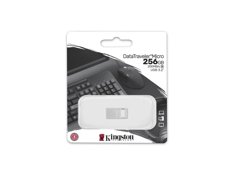 USB стик Kingston DTMC3G2/256GB Черен Стомана 256 GB (1 броя) NaN –